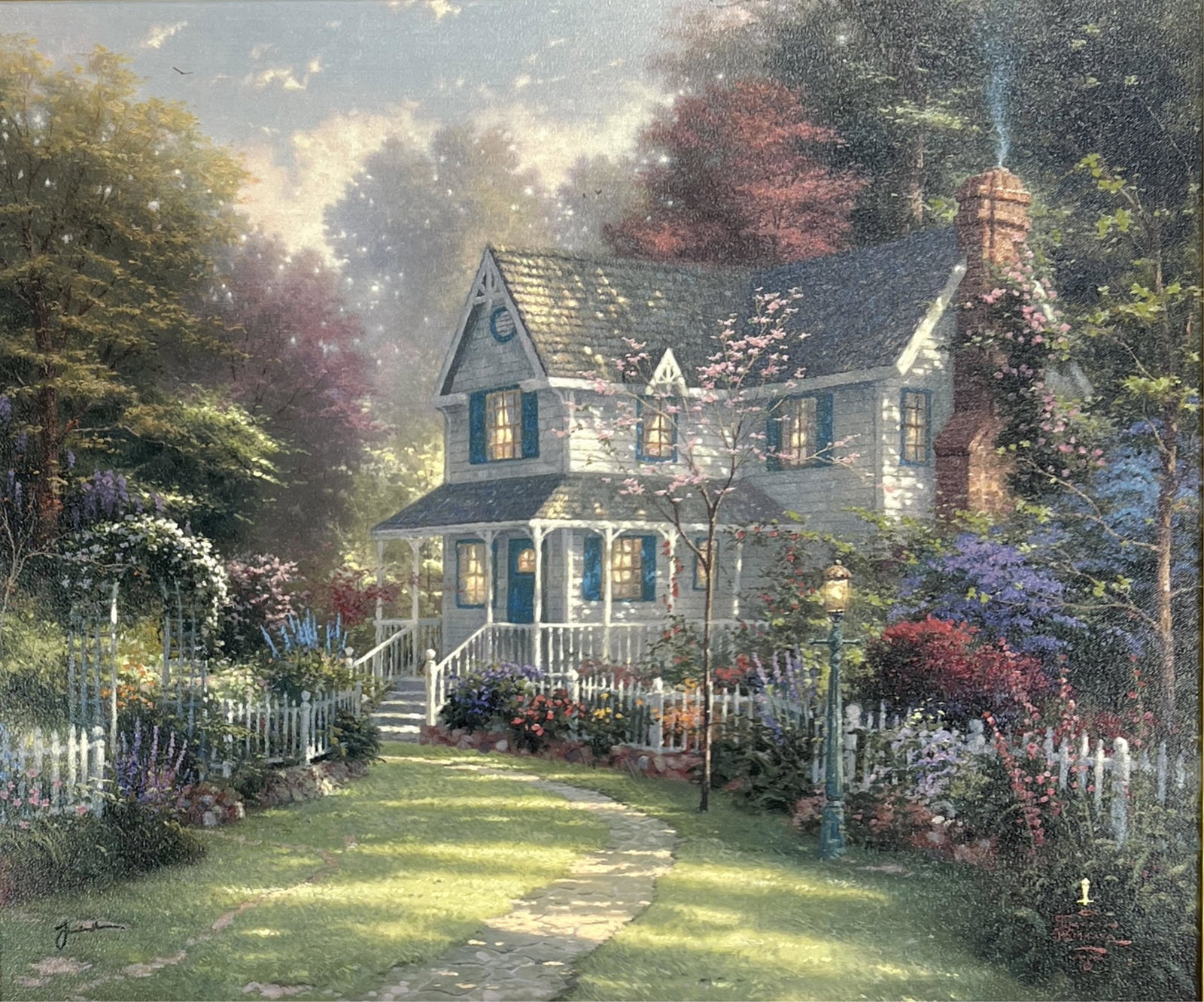 Thomas Kinkade "Victorian Garden Hand Embellished (1 of 8)