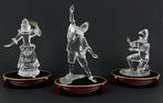 (3) Swarovski Masqueade Figurines 1999,2000,2001