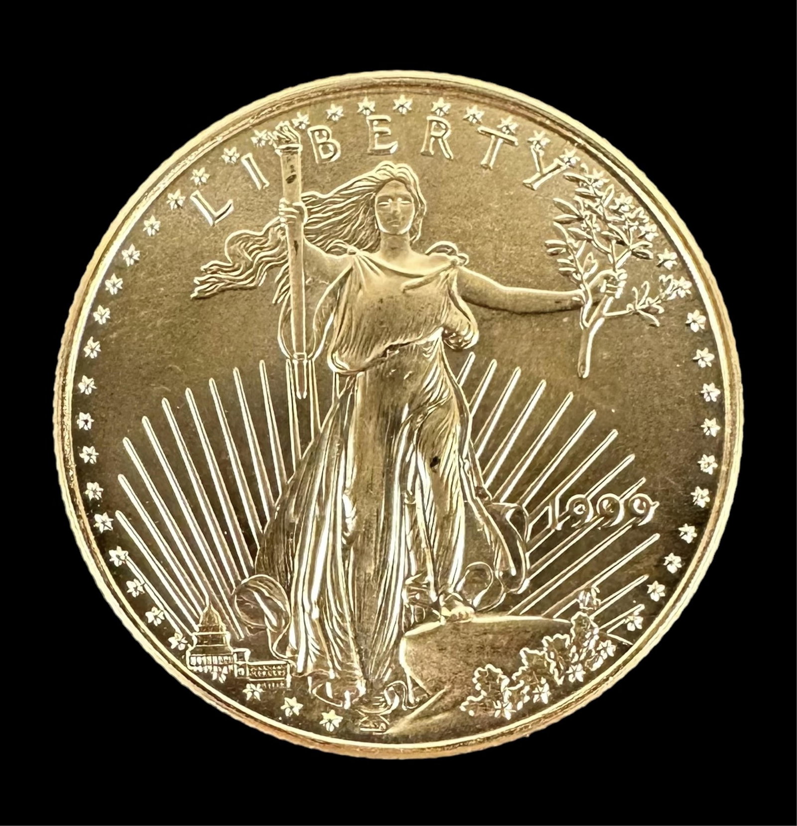 1999 Gem Uncirculated US $25 .999 Gold Eagle (1 of 2)