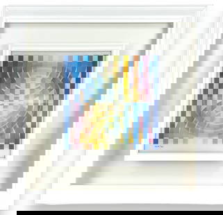 Yaacov Agam "Holo 9A-11A-12B" Agamograph: Hand signed and numbered from the roman numeral edition XLIII//XC. Comes with COA from Park West. Appraisal for $4,500. Image: 14.25"x14" Frame: 26"x26" Condition: Image and frame are in very good con