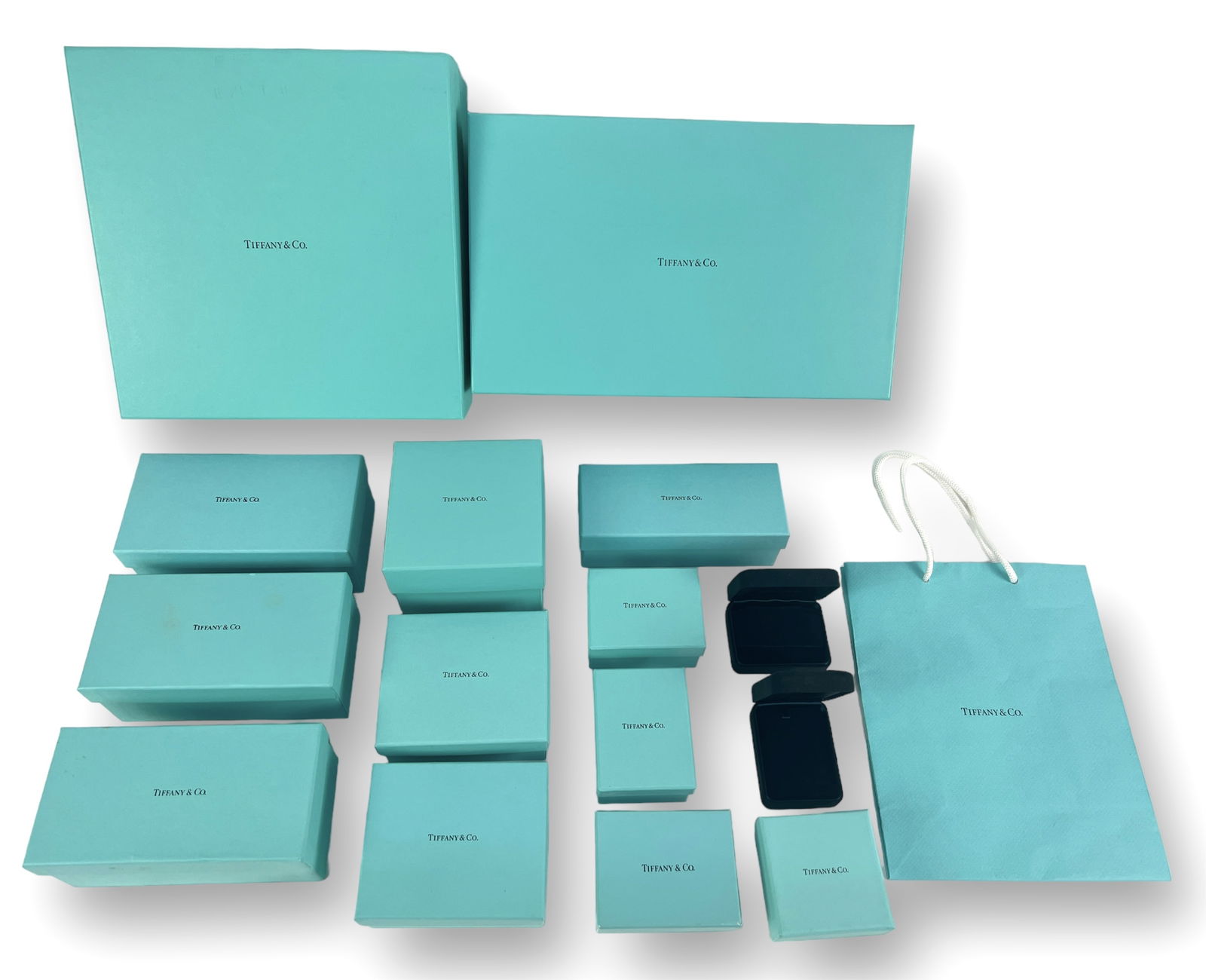 (13) Original Tiffany & Co Boxes & (1) Bag (1 of 4)