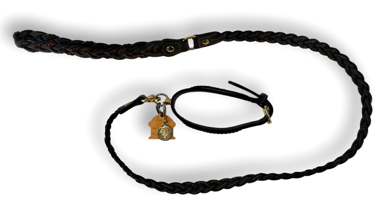 Vintage Leather Gucci Dog Leash & Collar Set (1 of 5)