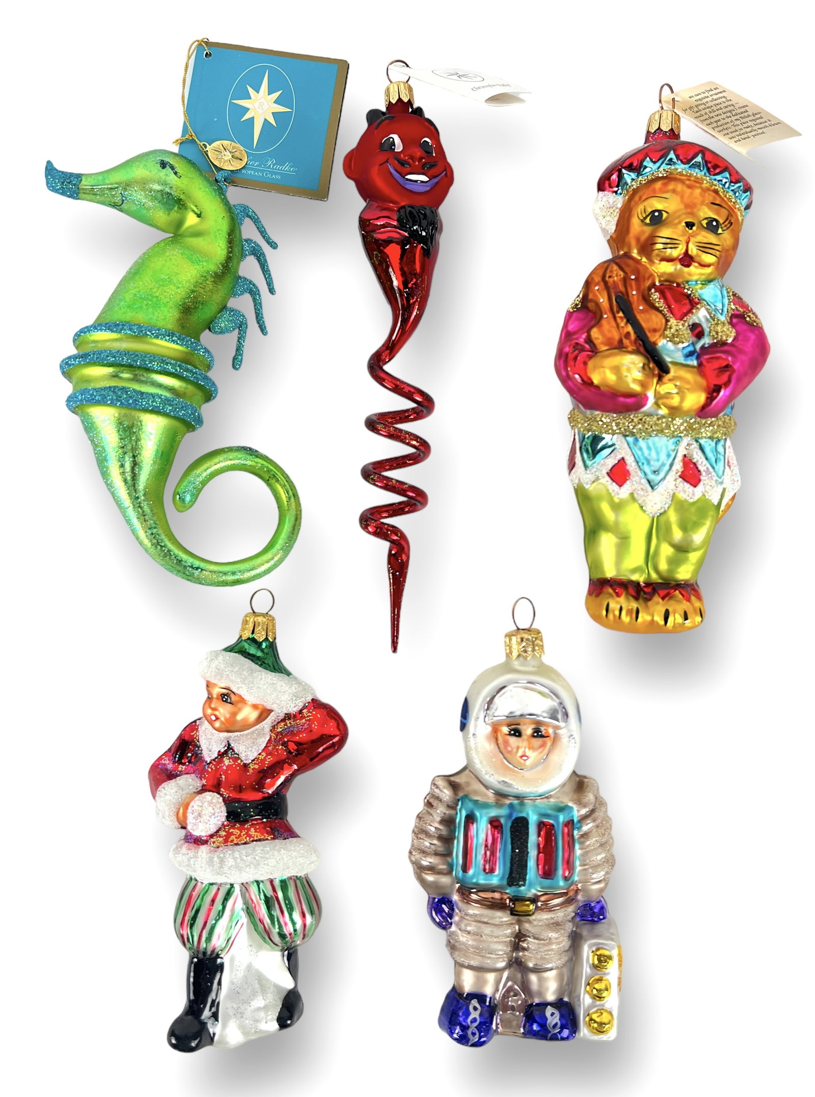 (5) Christopher Radko Ornaments Astronaut Jester (1 of 2)