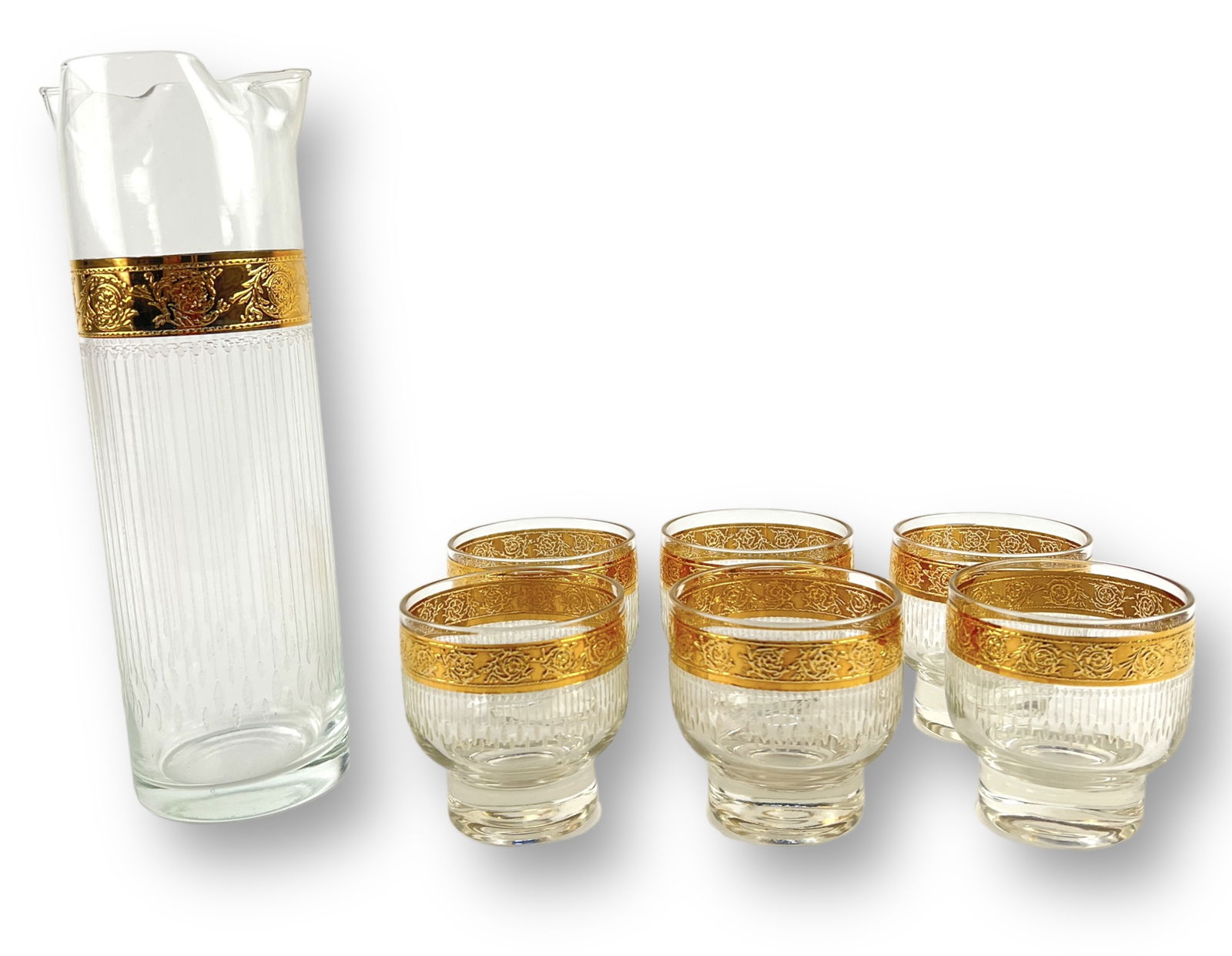 MCM Barware Set by Culver Incl. Pitcher 6 Glasses (1 of 4)