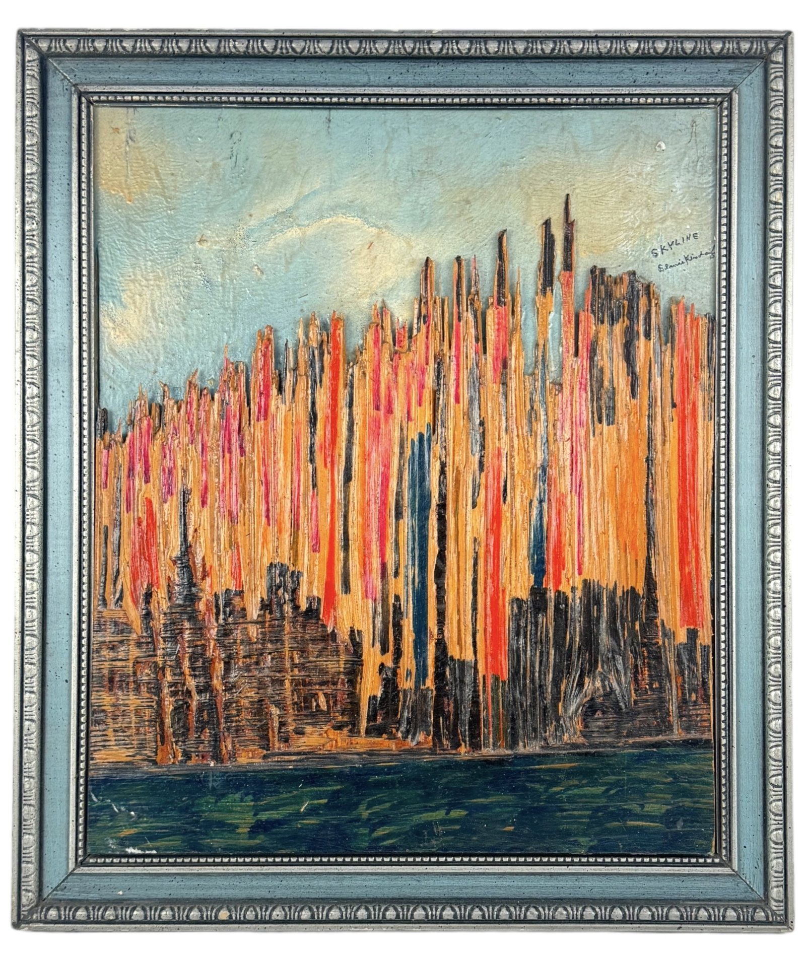 MN WPA Artist Kristof Slanina 30s Artwork: Image: 15" x 12 1/2" Frame: 18" x 15 1/2" Condition: Image has a white scuff in lower left corner. Frame has a couple nicks and minor loss of finish. See photos.
