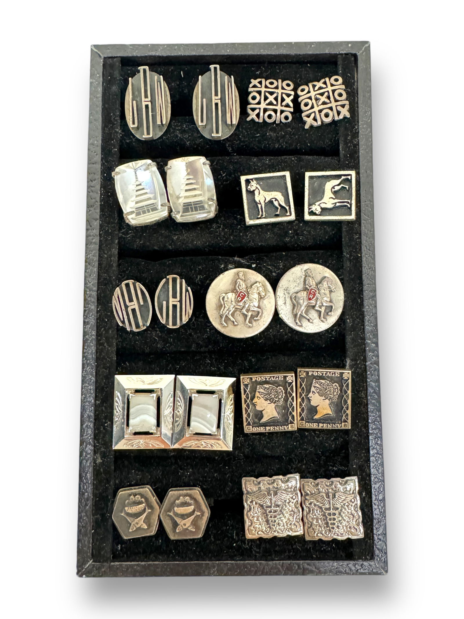 (10) Pairs Of Sterling Cufflinks (1 of 3)