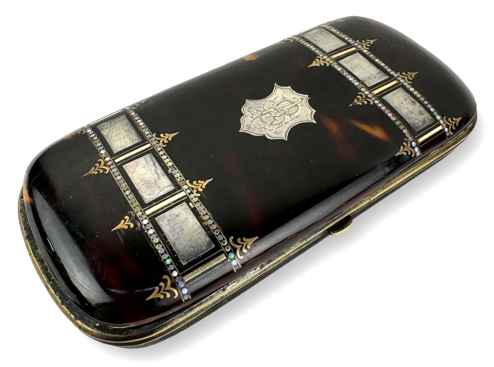 Victorian Tortoise & Silver Pocket Case (1 of 7)