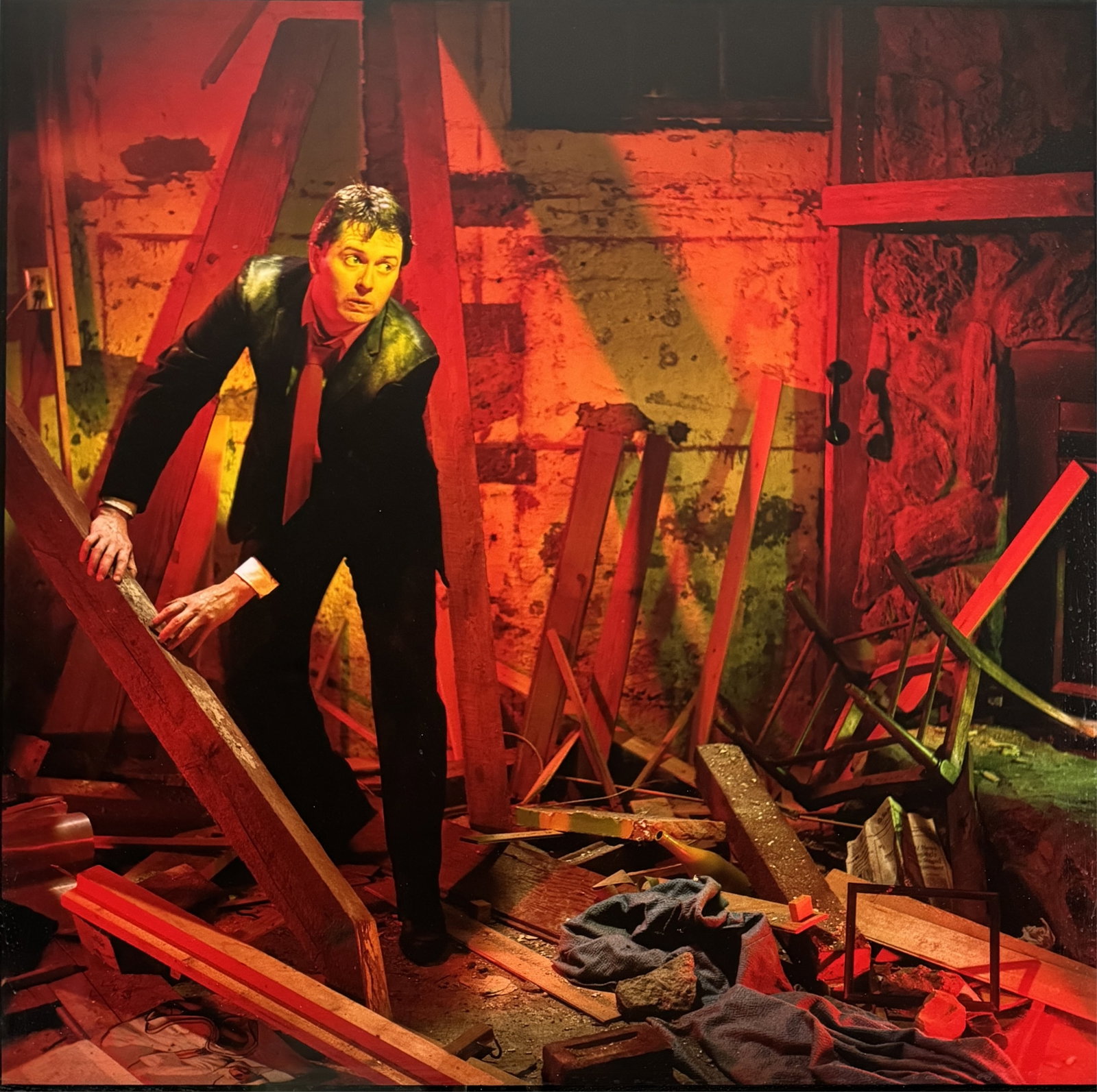 Bruce Charlesworth "Red Debris" Cibachrome: Cibachrome photograph Ca.1984 Image: 24" x 24" Frame: 42 1/2" tall x 41" wide x 3" deep Condition: Very good This photograph has been displayed at The Walker in Minneapolis as well as the Museum of Co