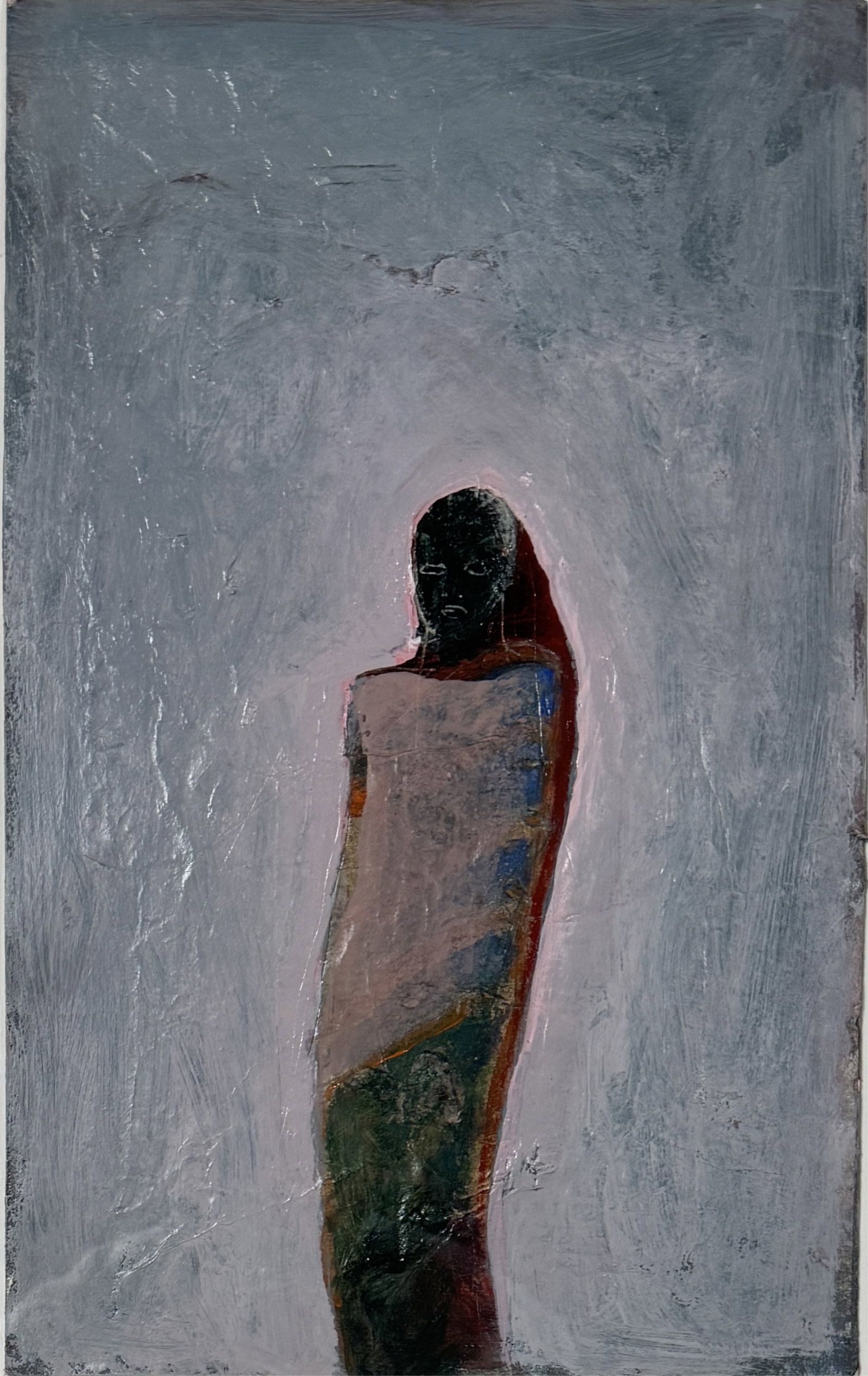 Ed Musante "Figure, Red Cape" Mixed Media 1990 (1 of 4)