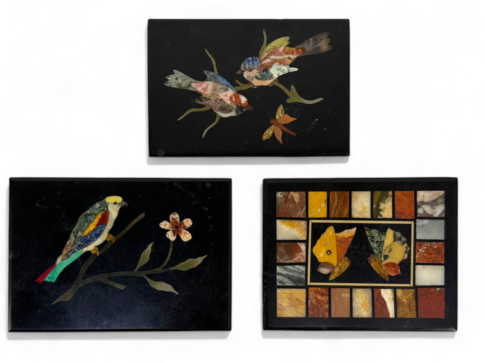 (3) Italian Pietra Dura Hardstone Panels (1 of 6)