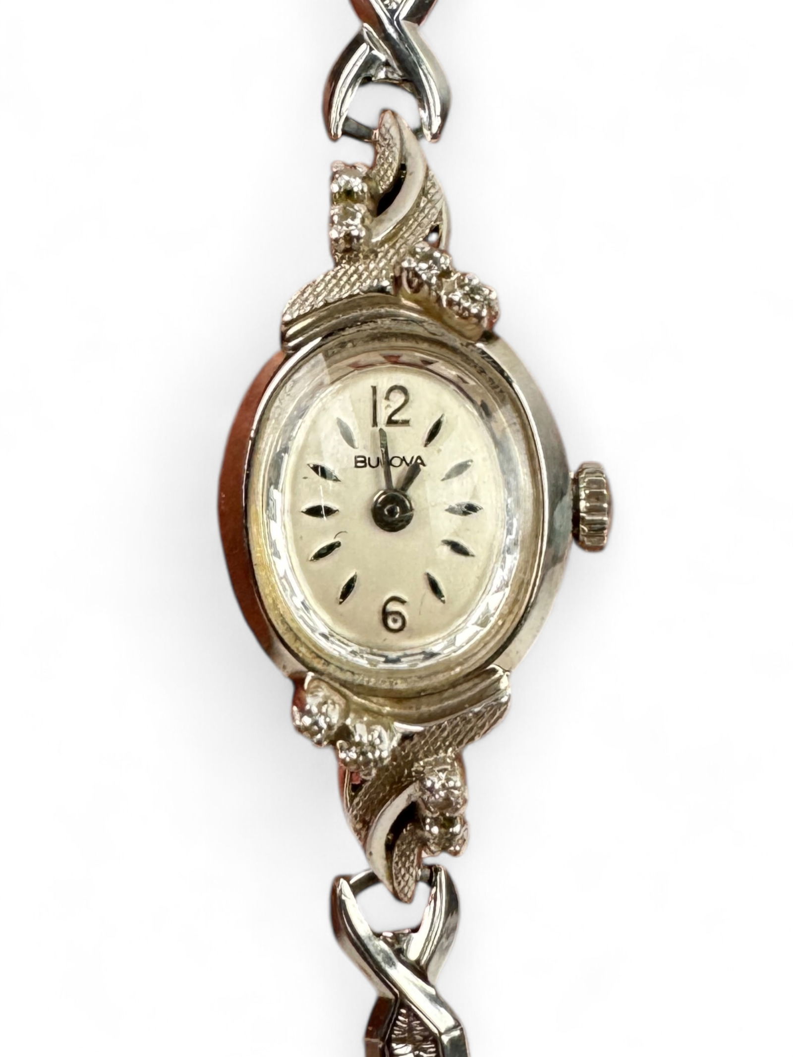 Ladies 14K White Gold & Diamond Bulova Watch (1 of 4)