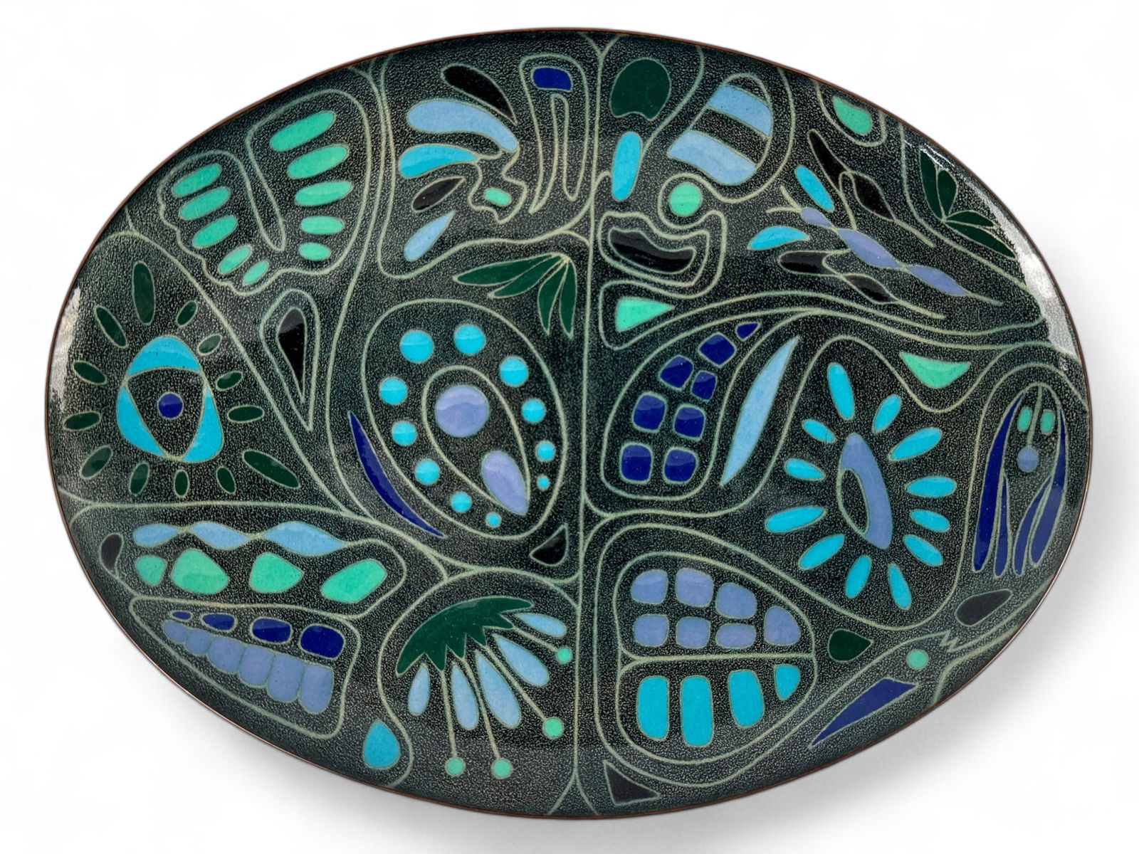 Miguel Pineda Enameled Copper Footed Tray (1 of 3)