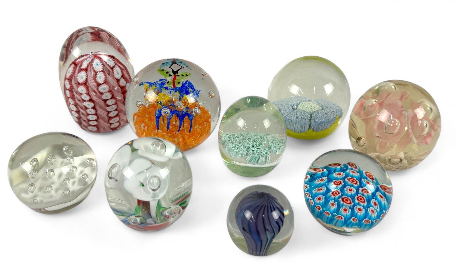 (9) Vintage Art Glass Paperweights (1 of 8)