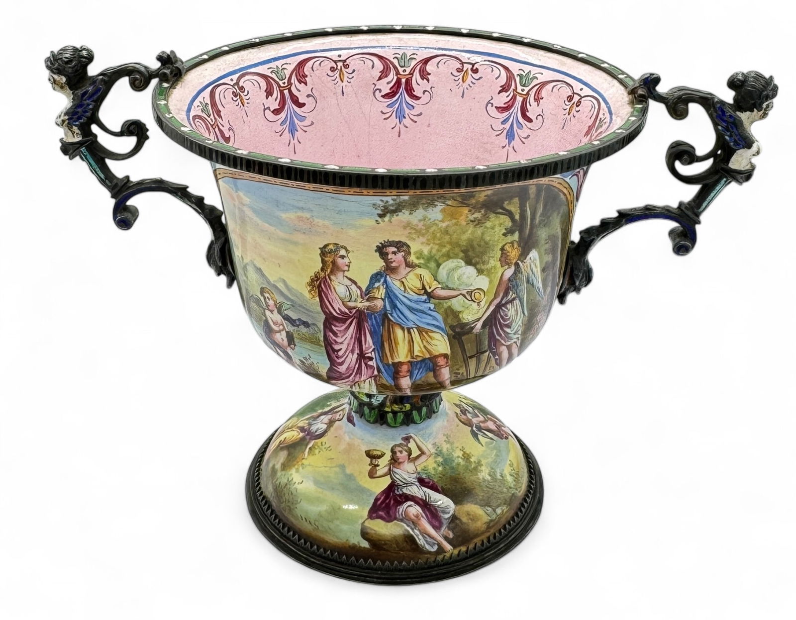Hermann Bohm (Boehm) Enameled Viennese Silver Cup (1 of 8)