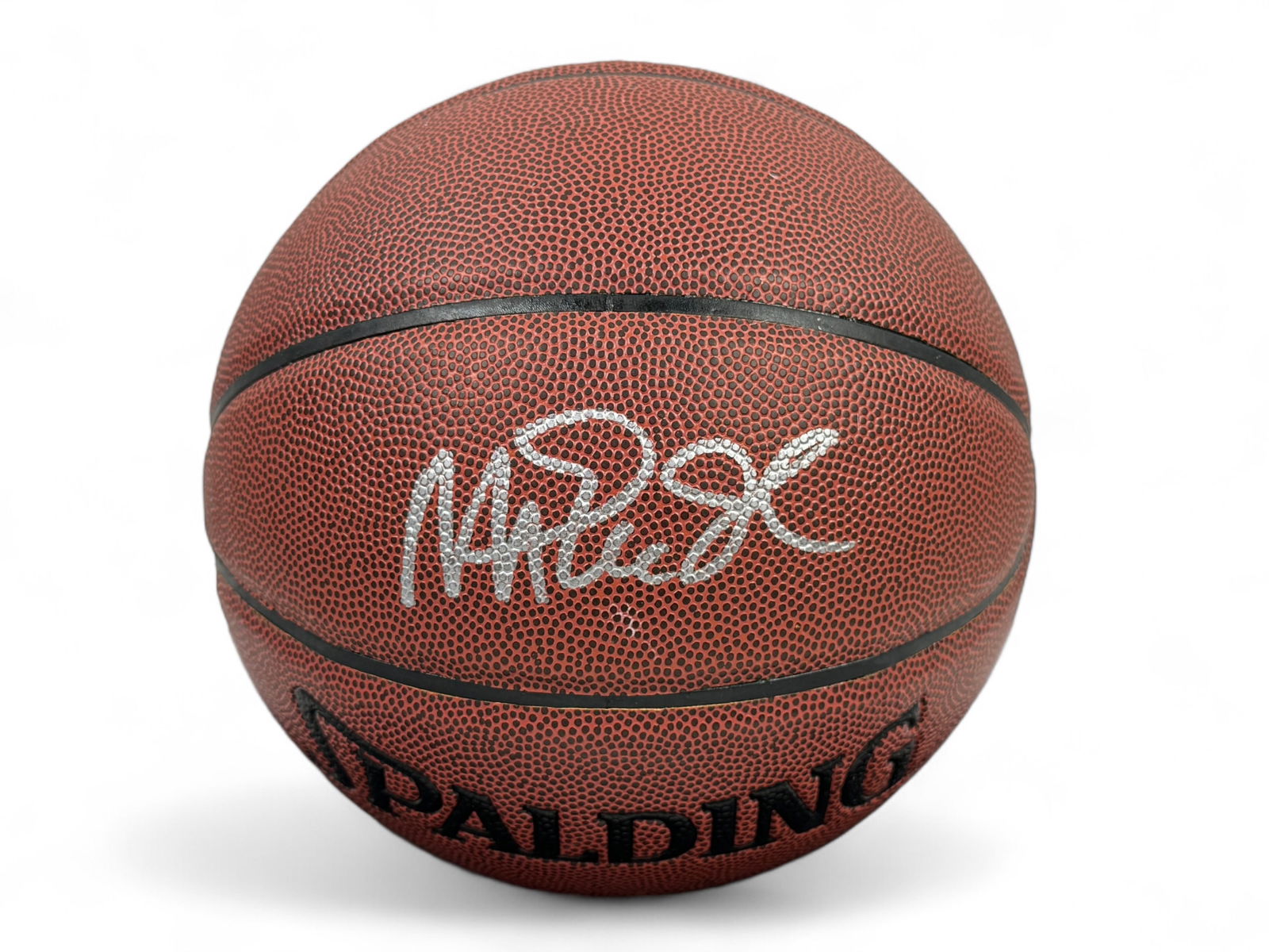 Magic Johnson Autographed Basketball In Case (1 of 4)