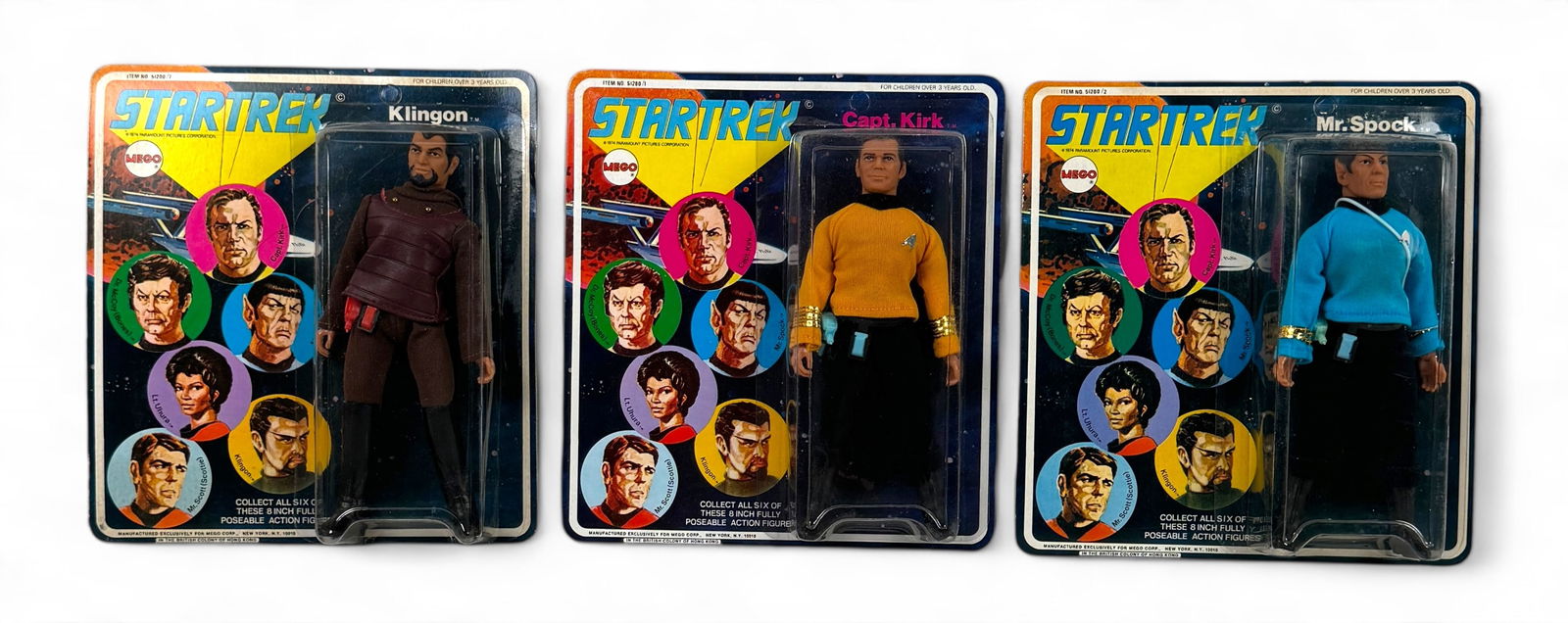 (3) Mego Star Trek Figures - New Old Stock (1 of 7)