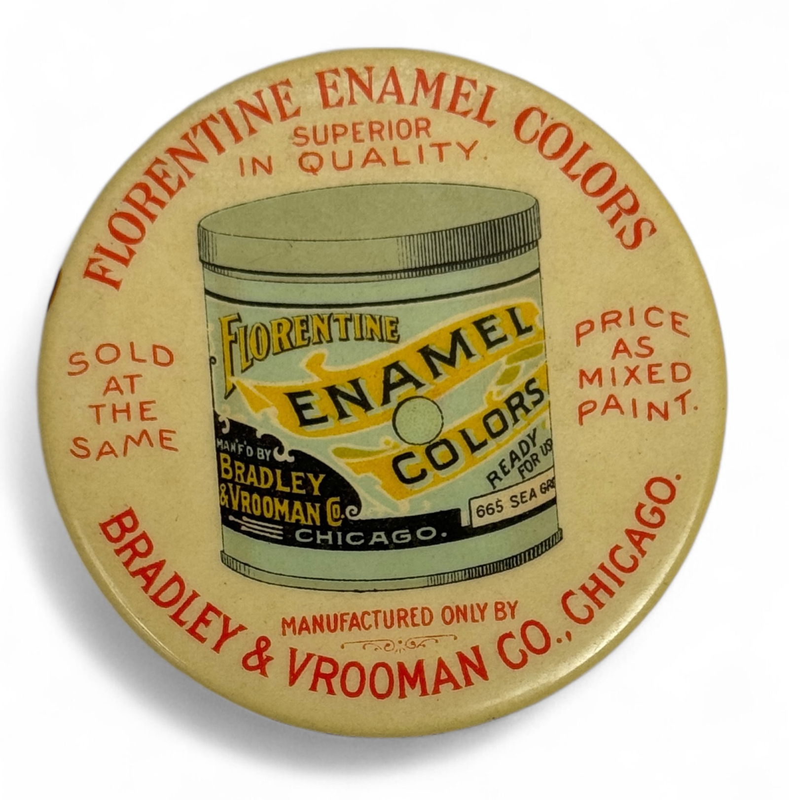 Florentine Paint Advertising Pocket Mirror (1 of 3)