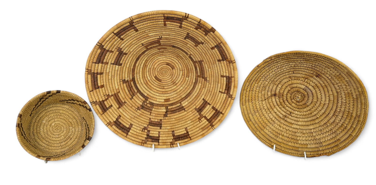 (3) Native American Wicker Baskets (1 of 7)