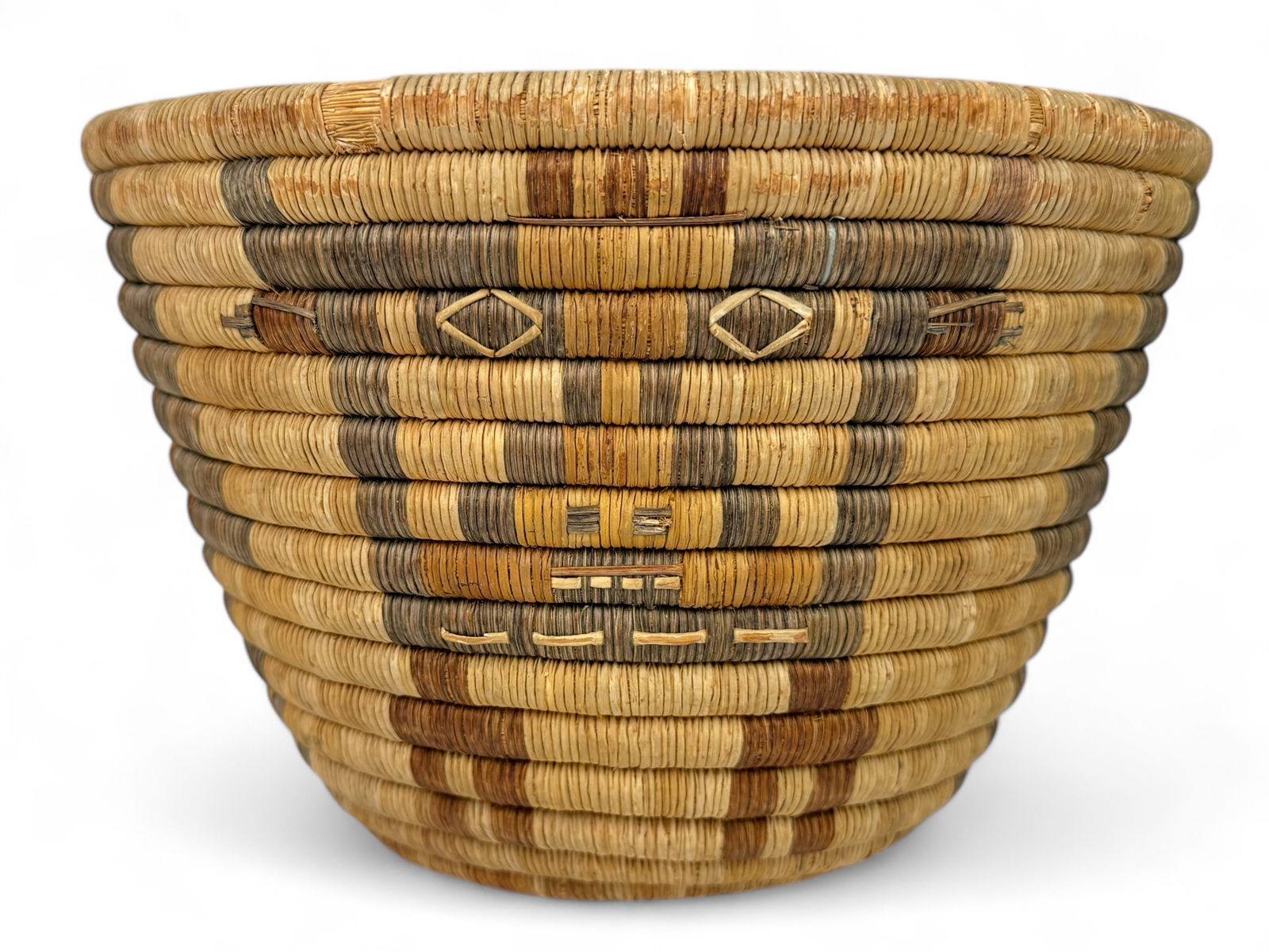 Antique Hopi SW Basket With Kachina Faces (1 of 6)