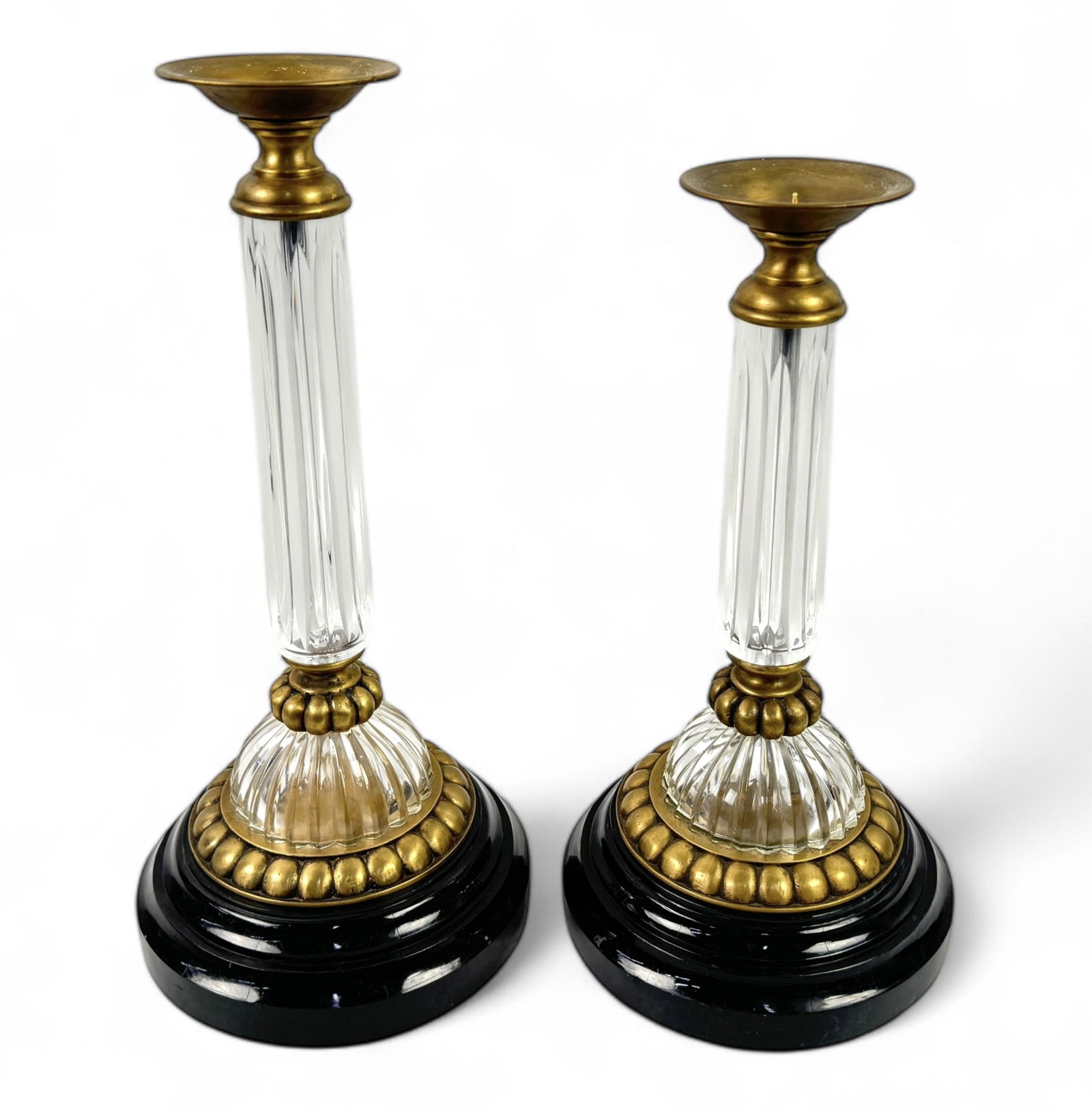 (2) Crystal & Brass Maitland Smith Candlesticks (1 of 5)