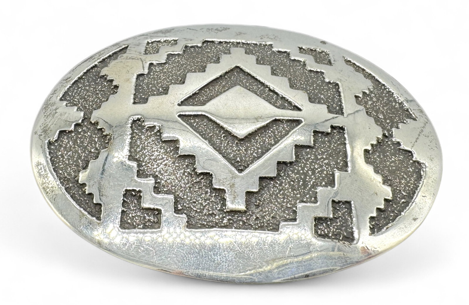 Sterling Silver Belt Buckle: Marked "R H Sterling" Size: 2 3/8" x 3" Weight: 55g Condition: good, minor scratches & some tarnish on back