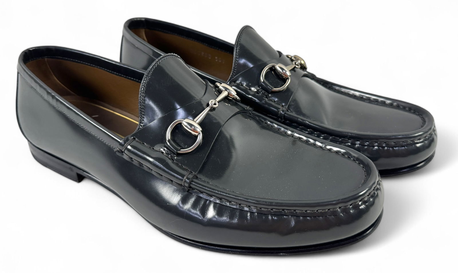 Gucci Horsebit Gray Patent Leather Men's Loafer (1 of 3)