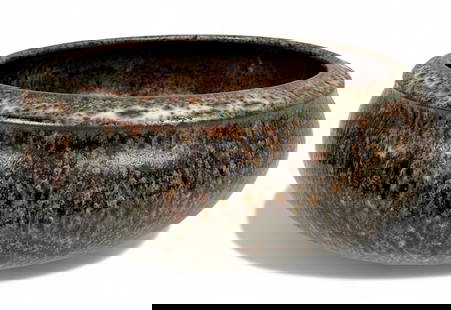 Erik Ploen Norwegian Pottery Bowl: Marked on the bottom Dimensions: 3 3/4" x 8 1/2" Condition: very good no chips or cracks.