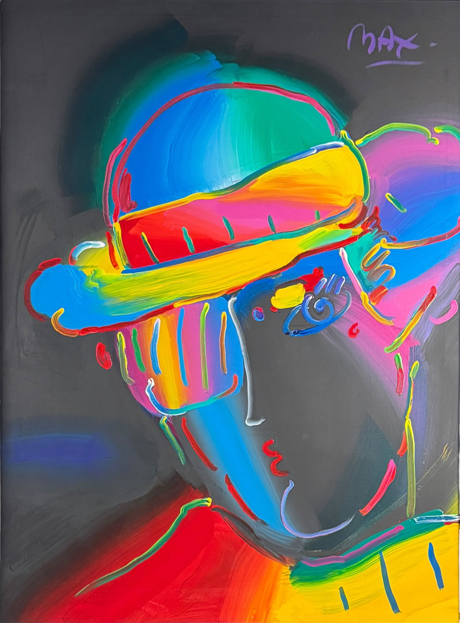 Peter Max "Zero Spectrum" Acrylic On Canvas (1 of 4)