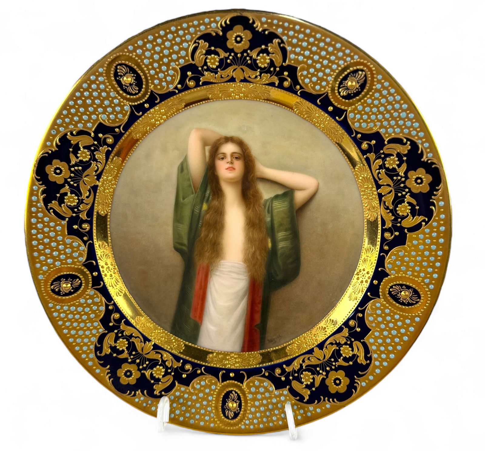 Austrian Hand-Painted Portrait Plate (1 of 4)