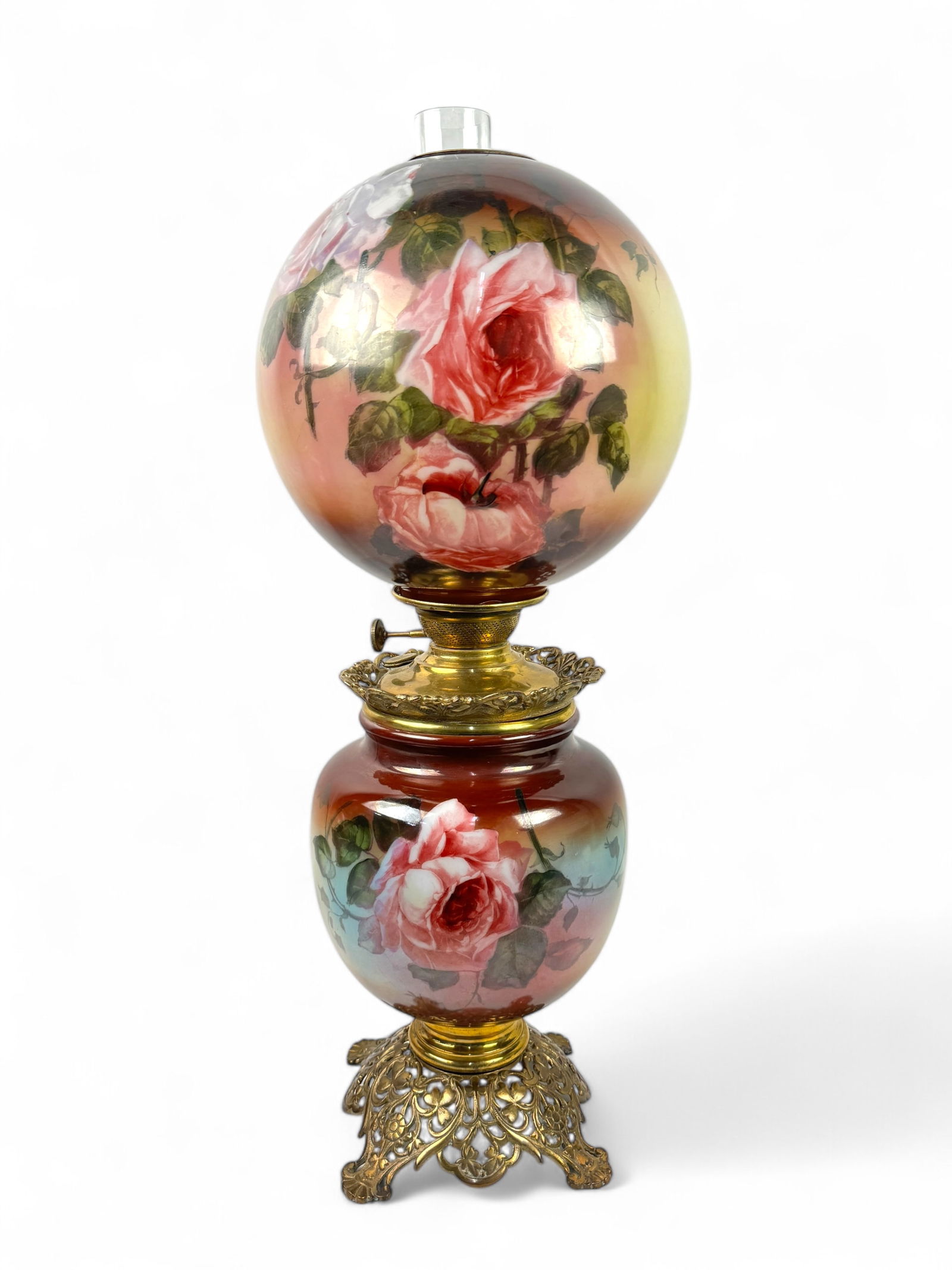 GWTW Hand Painted Rose Parlor Lamp (1 of 8)