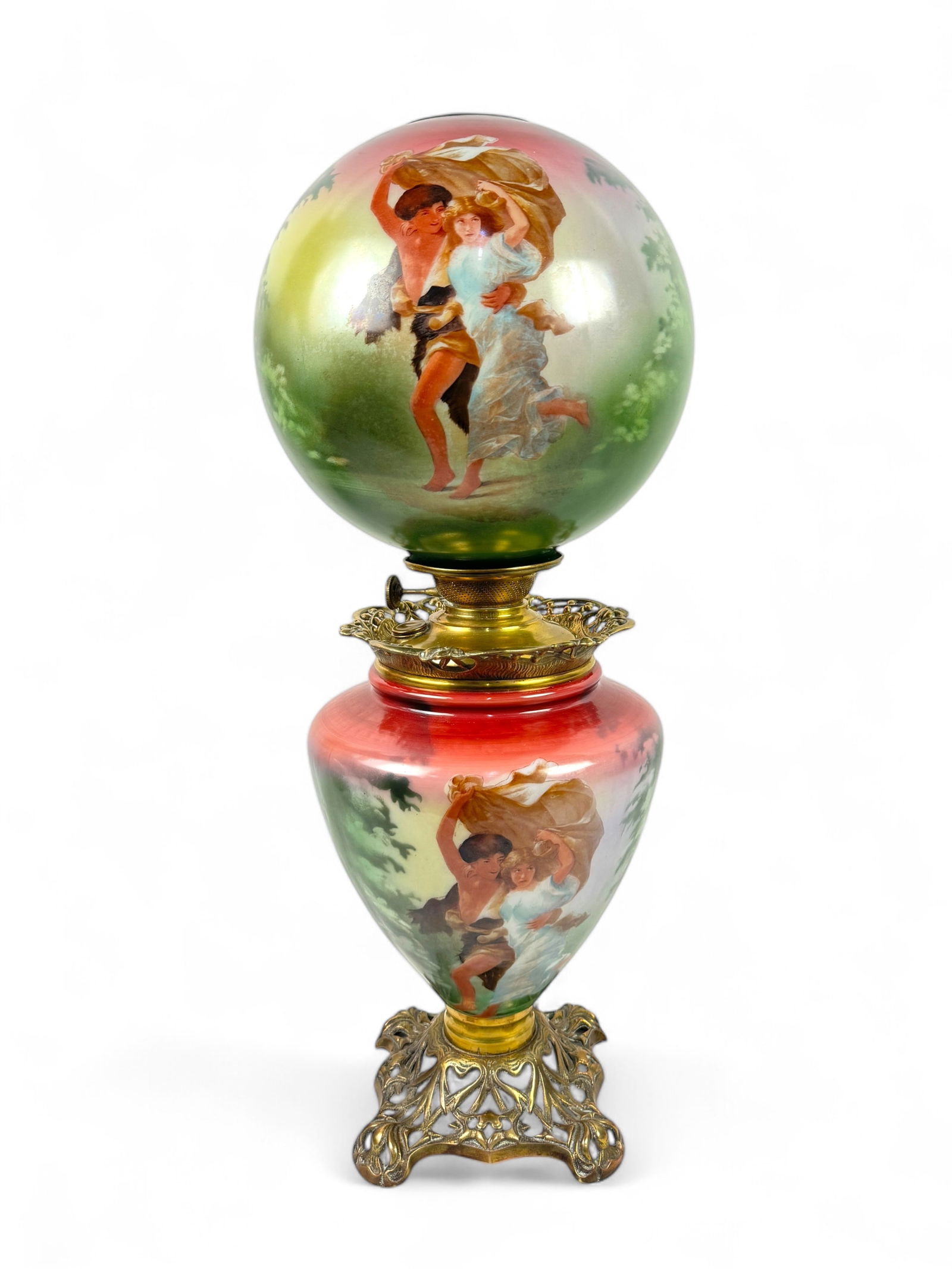 GWTW Hand Painted Lovers Parlor Lamp (1 of 7)