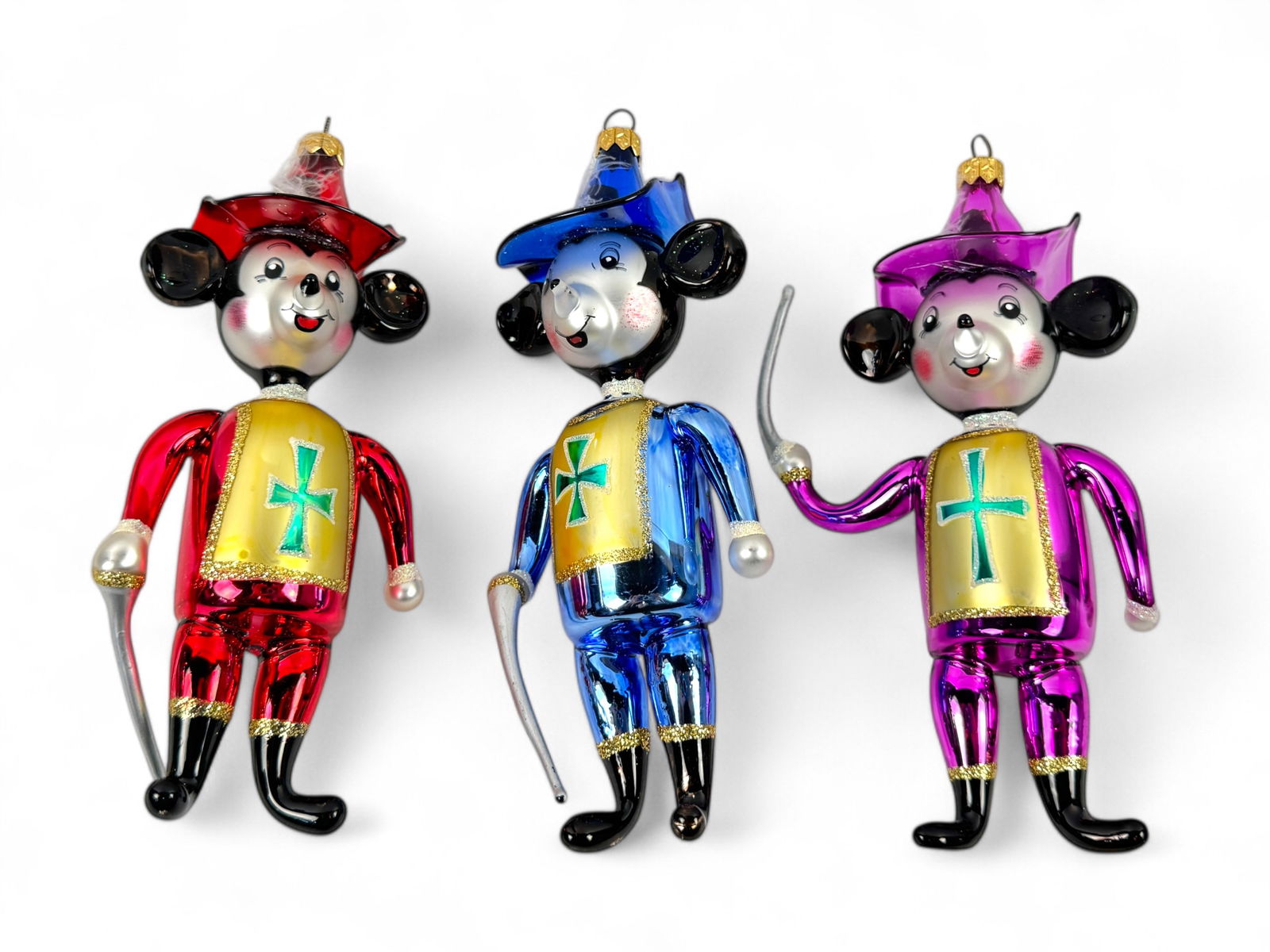 (3) Vintage "3 Musketeers" Radko Ornaments (1 of 5)