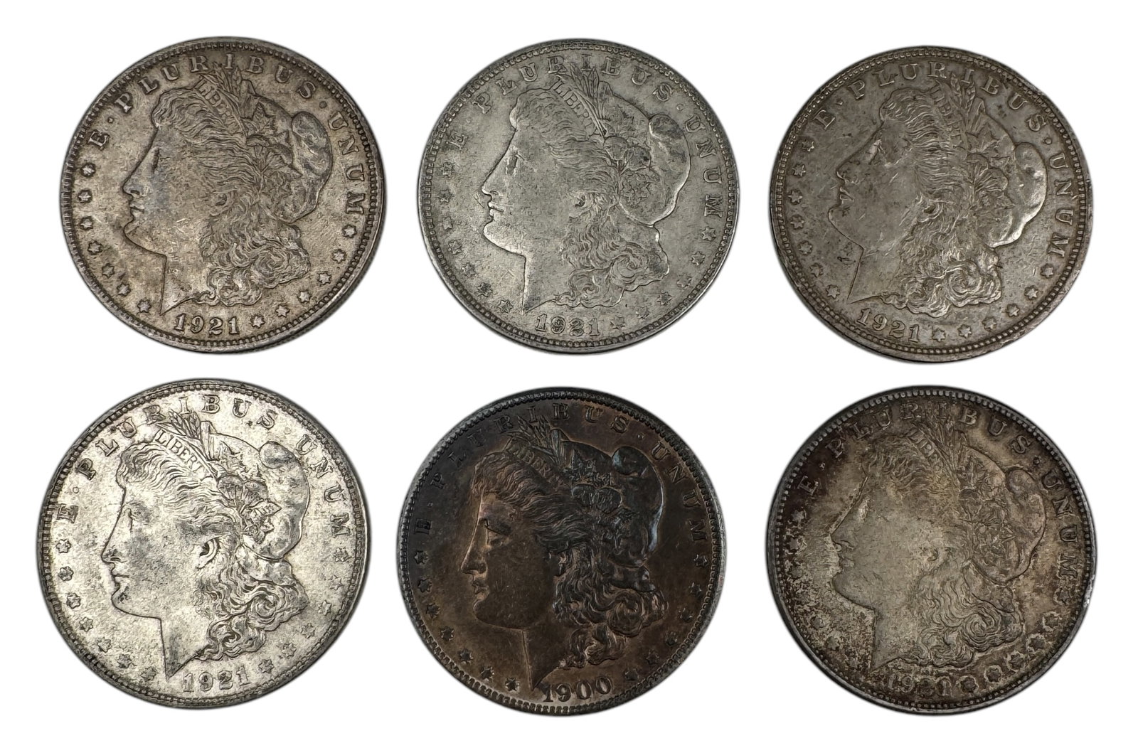 (6) 1900s Morgan Silver Dollars (1 of 2)