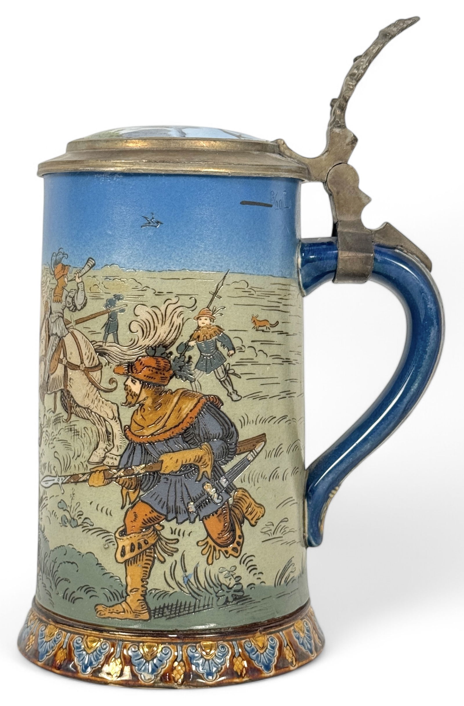 Mettlach Beer Stein 2083 With Pewter Lid (1 of 8)