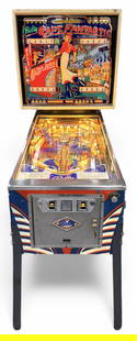 Elton John Captain Fantastic Pinball Machine: Professionally Serviced, new targets, new bumpers, new flippers, new coat of wax on playing field, LED lighting, S/N 13271 Dimensions: 69 1/2" tall x 28 1/2" wide x 51 3/4" long Conditi