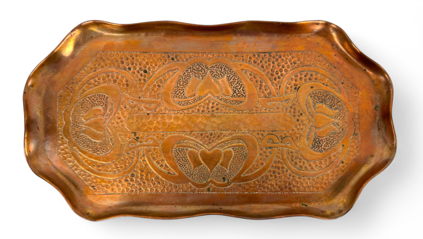 English Nouveau Arts And Crafts Metal Tray (1 of 4)