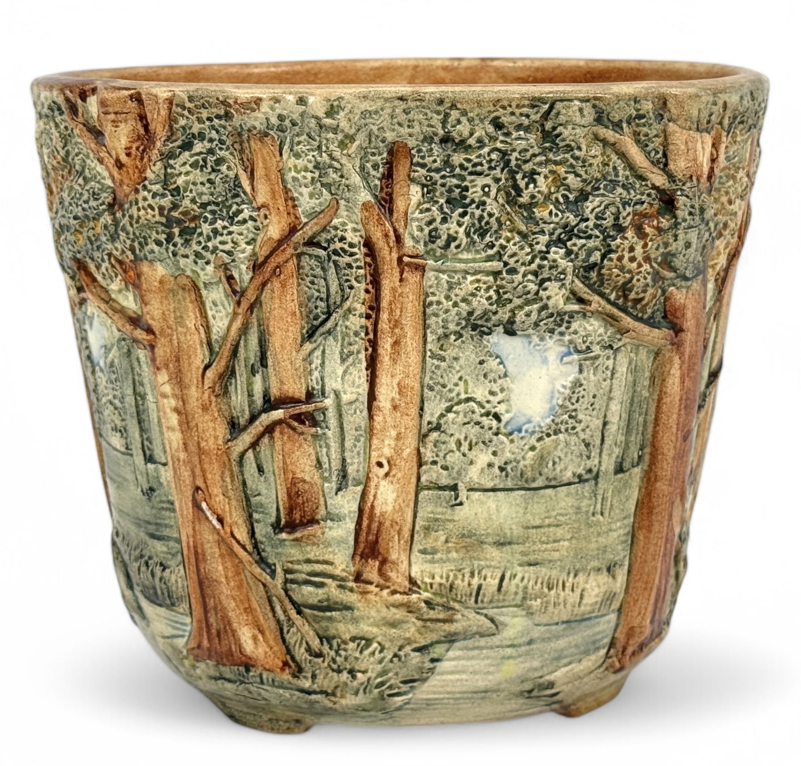 Weller "Forest " Matt Glazed Pottery Planter (1 of 6)