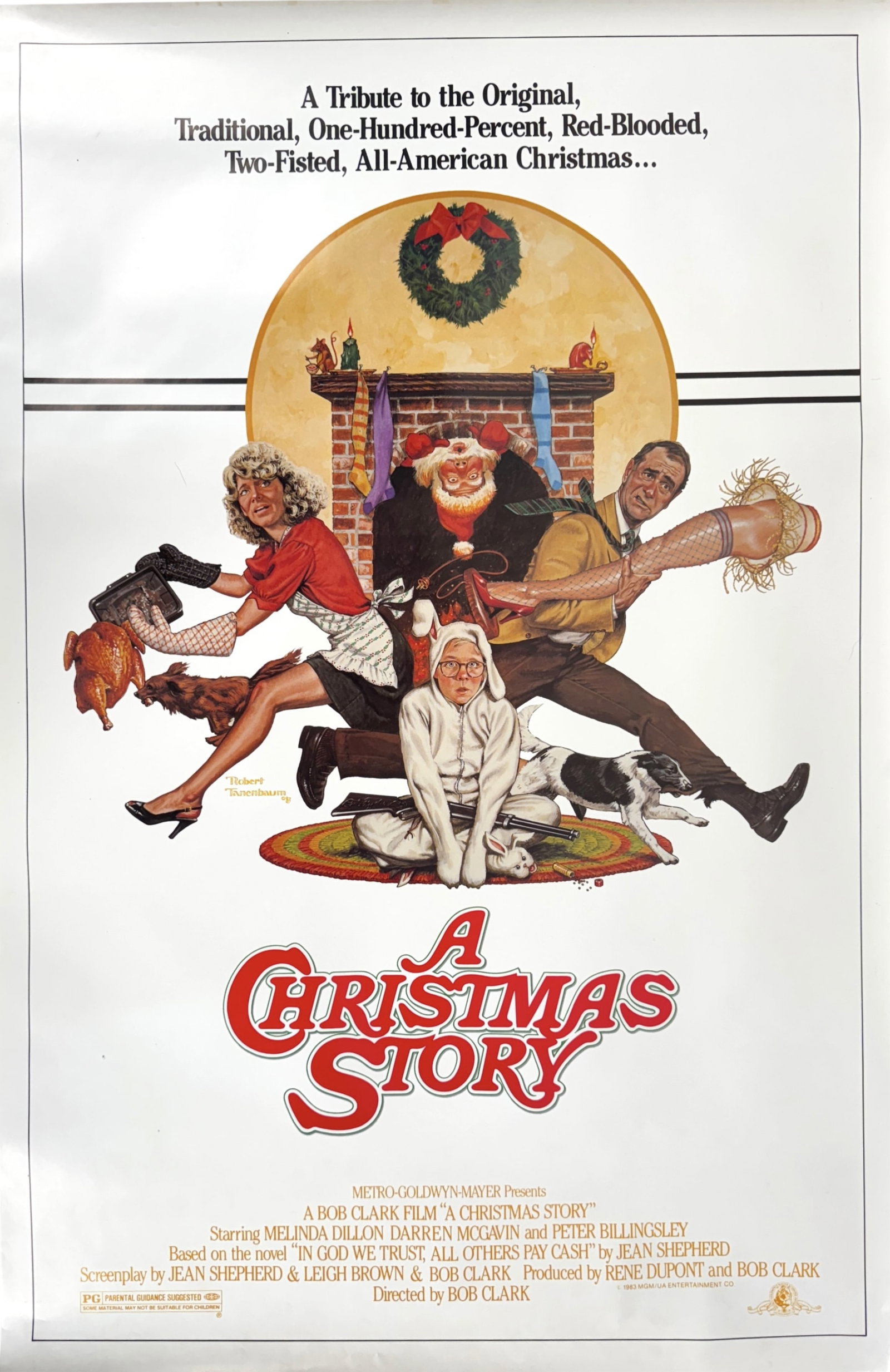 A Christmas Story Original Poster: Size: 27" x 41" Condition: Some minor creases due to the fact it has been rolled. see photos for details