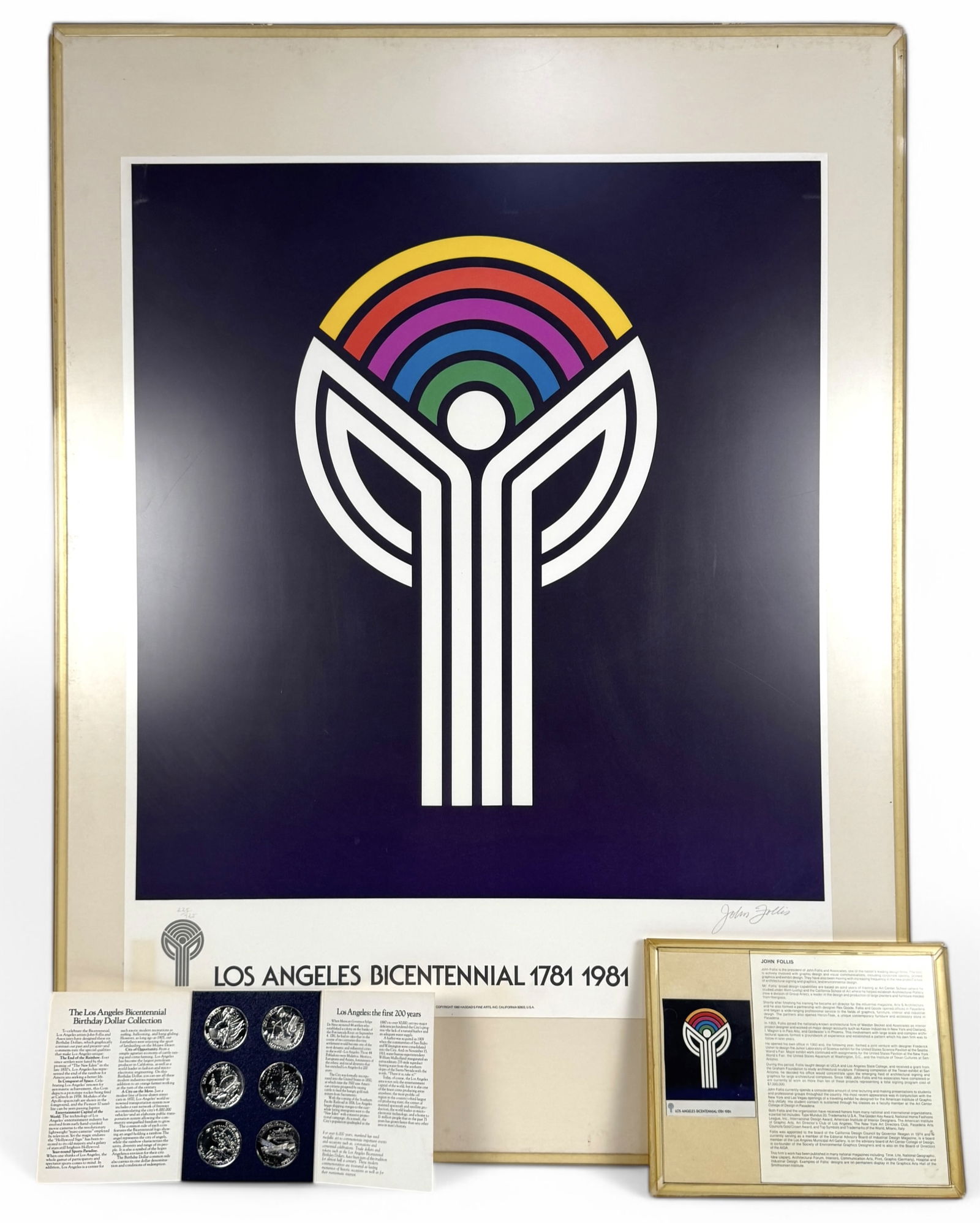 Los Angeles Bicentennial Olympic Coins & Poster (1 of 10)