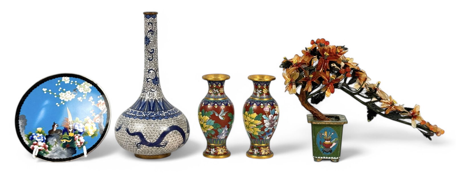 (5) Vintage Cloisonne Metal Art Objects Group (1 of 10)