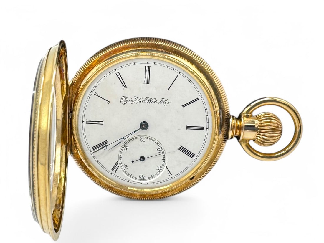 Solid 14K Gold Elgin Natl Co Pocket Watch (1 of 6)