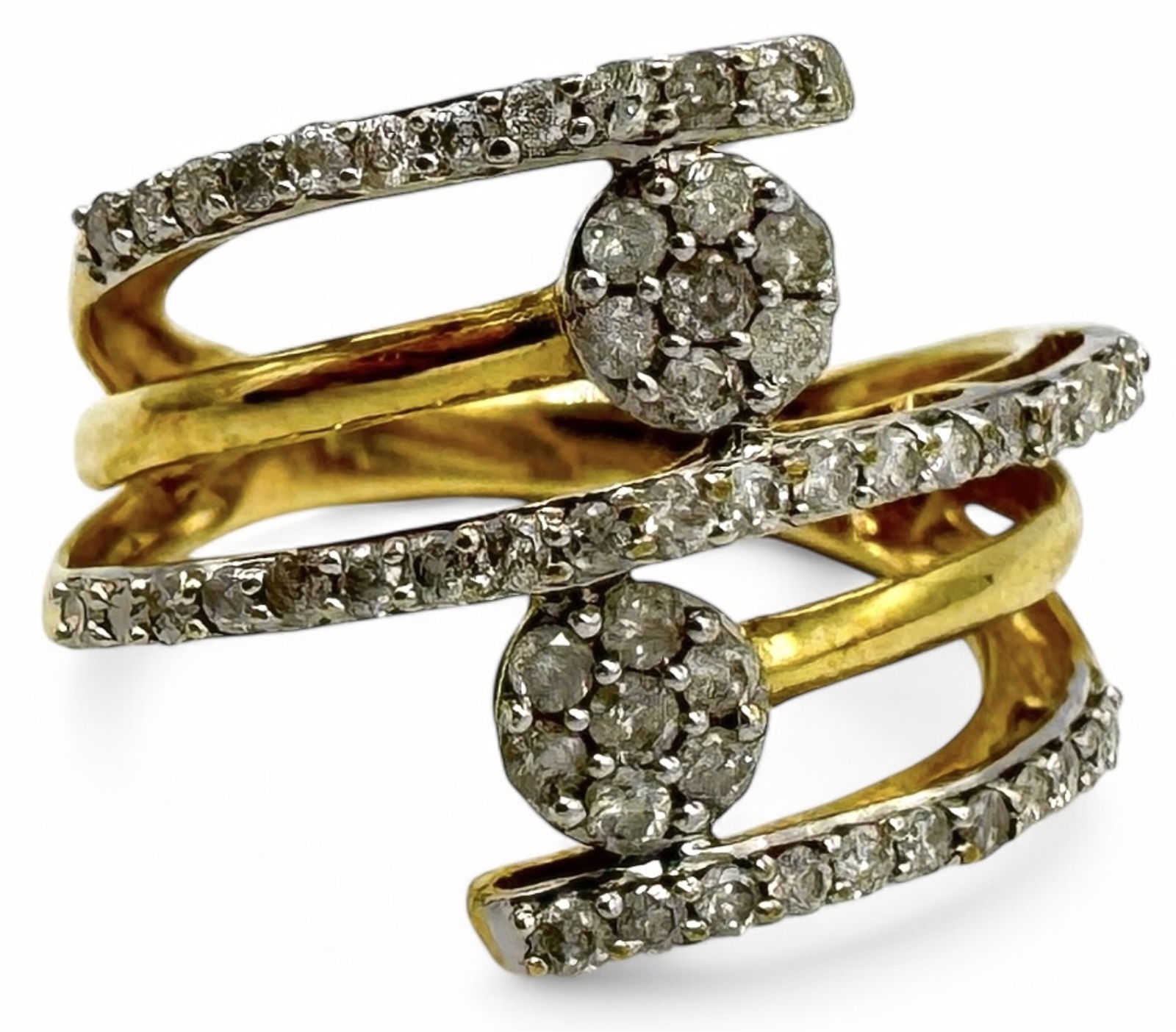 10K Gold & Diamond Twist Ring (1 of 6)