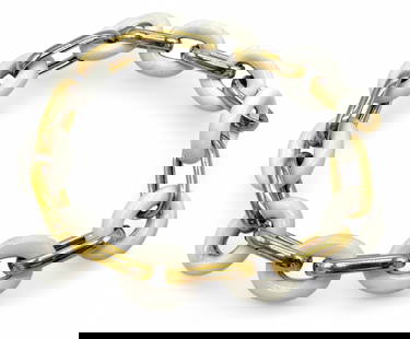 14K Gold & White Ceramic Link Bracelet: Marked 14k on claspSize: 8"Weight: 19.7gCondition: very good, very minor scratches