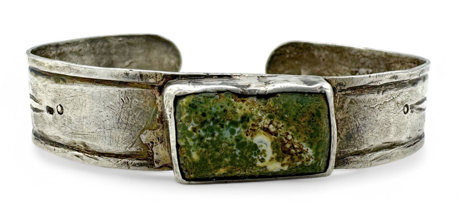 SW Navajo Silver & Stone Jewelry Cuff (1 of 4)