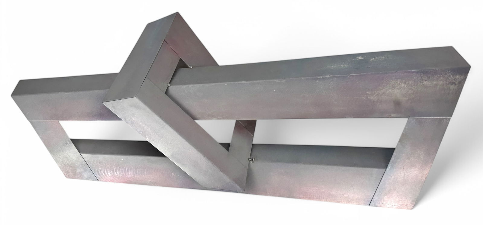 Curtis Jere Signed Geometric Wall Sculpture: Signed on the front '2004 C. Jere'Dimensions: 47 3/4" x 24"Condition: very good