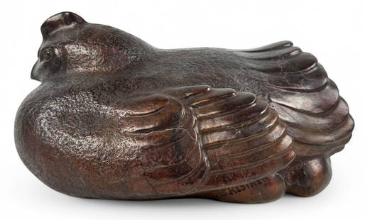 Steve Kestrel "Henrietta" Bronze Sculpture: Signed & numbered 9/21 Size: 8" high x 15" long x 12" wideCondition: very good, no visible scratches Artist Bio: Steve Kestr