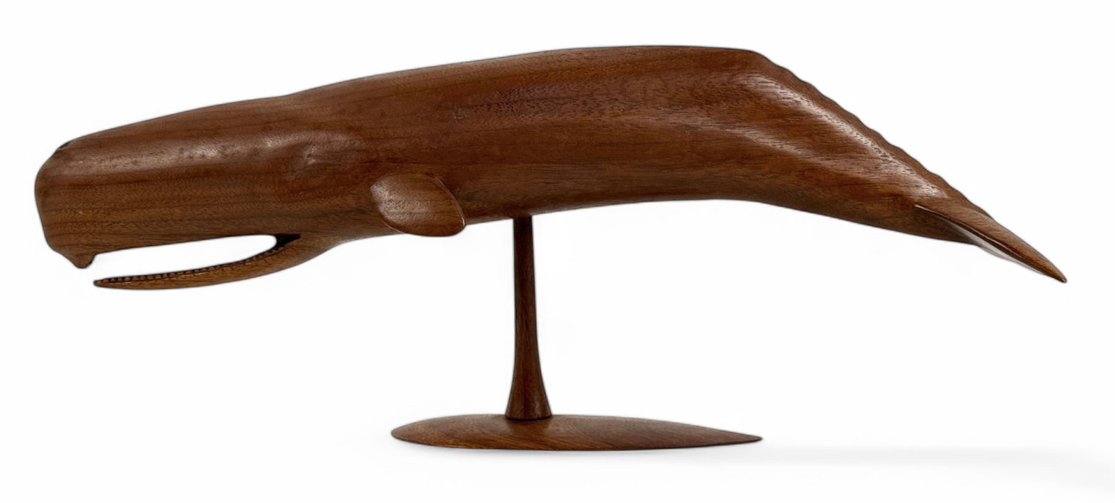 KA Nyhus "Sperm Whale" Black Walnut 1981: Size: 6 1/2" tall x 16" long Condition: very good, no visible scratches