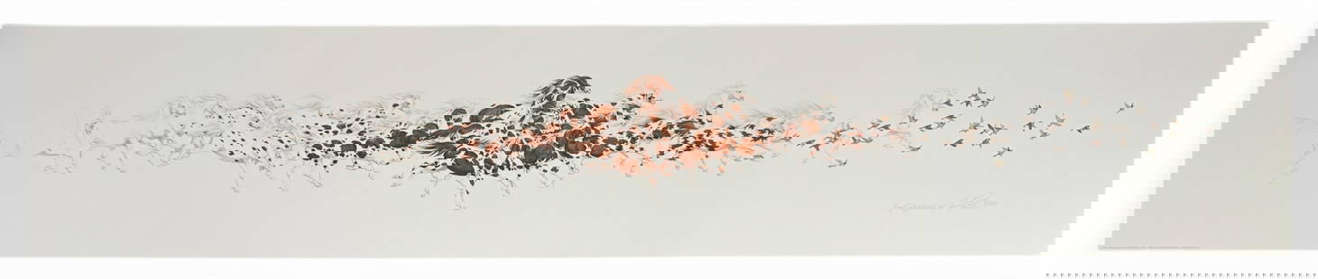 Bev Doolittle "When The Wild Had Wings" Litho: Lithograph, hand-signed and numbered 40033/57500 in the lower right corner, with COADimensions: 9" x 48 1/2"Condition: very good, in original sleeve