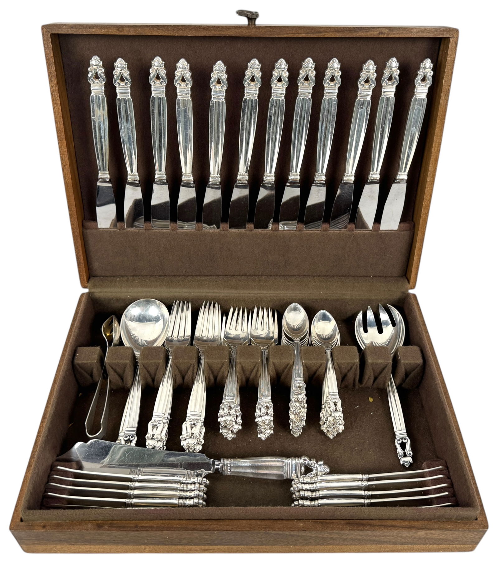 (78pc) Georg Jensen Acorn Sterling Silver Flatware Set (1 of 7)