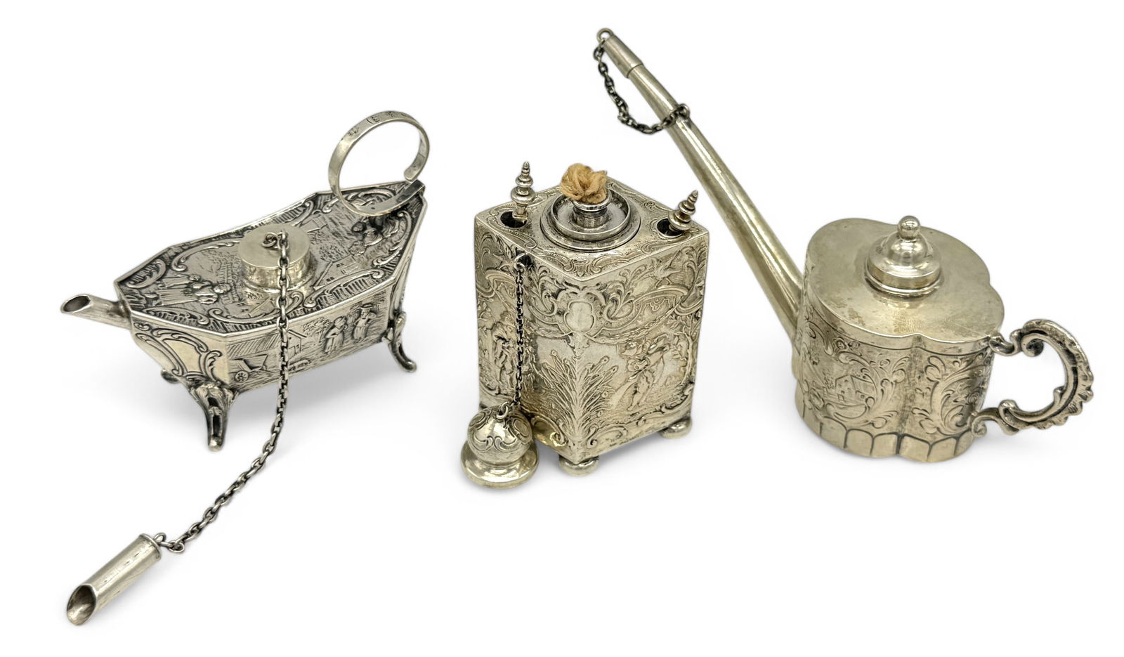 (3) Antique Ornate Sterling Silver Table Lighters (1 of 12)